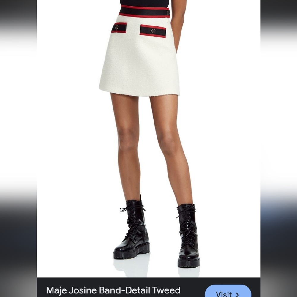 Maje josine tweed skirt